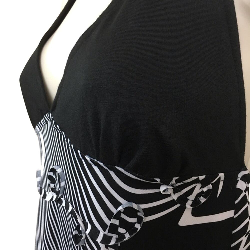 Water Water Everywear Black White Halter Dress Beach Ready Bikini Top Style - Picture 15 of 16